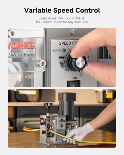 CREWORKS 250W Electric Wire Stripper Machine, 0.06"-1.18", Adjustable Speed