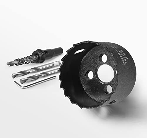 2 Inch Hole Saw with 3/8" Triangle Shank Quick Change Arbor, JTemgle Bi-Metal Hole Saw Heavy Duty Hole Cutting Tool for Cornhole Boards, Recessed Lights, Wood, Plastic, Drywall & Soft Metal - size: 2 in