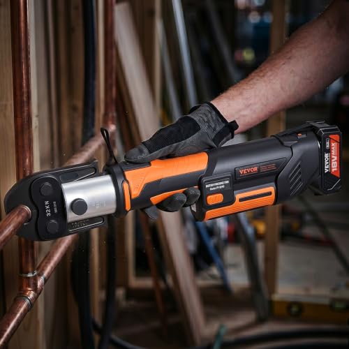 VEVOR Press Tool 18V Electric Pipe Crimping Tool for 1/2" - 2" Copper Pipes - size: Standard Size