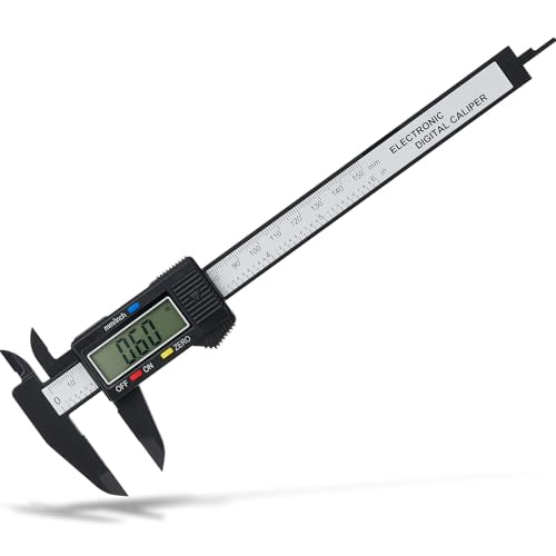 Digital Caliper, Adoric Calipers 0-6 Inch, Inch/mm Conversion, Large LCD - color: Black, size: 6"