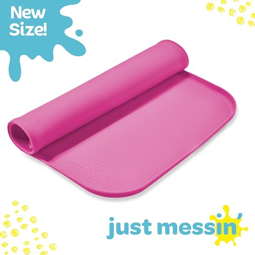 Just Messin’ Silicone Arts and Crafts Mat for Kids, 12"x 18", Pink - color: Pink, size: 12" x 18"