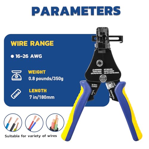 haisstronica 3 in 1 Automatic Wire Stripper, AWG 14-26, 7-Inch Tool