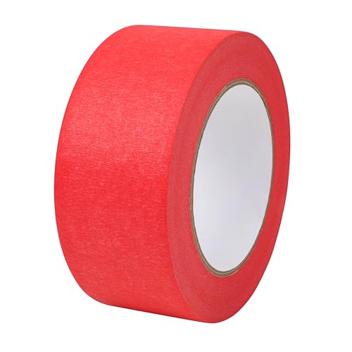 Red Painters Tape 2 inch Wide Red Masking Tape Paint Tape Red Paper Tape 2 inch x 55 Yards - color: Red, size: 2 Inch
