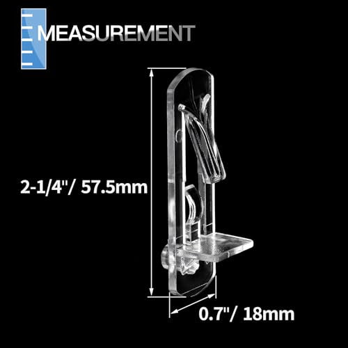60pcs Locking Shelf Support Pegs, 7.9mm Shelf Pins Clear Shelf Clips Plastic Shelf Pegs for Shelves, 7.9mm Peg x 5/8" Thick Shelf - size: 7.9mm Pins, Fit 5/8" Thick Boards