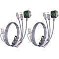 2Pack Travel Essentials,Multi Charging Cable for Apple Watch Charger Gray - color: Gray, size: 2pack-4ft