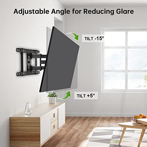 USX Mount Full Motion TV Wall Mount 42"-84" TVS, Fits 16" 18" or 24" Studs, Heavy Duty TV Mounts Bracket with Dual Articulating Arms Tilt Swivel Extension Max VESA 600x400mm, Weight Capacity 110lbs - size: For 42" to 84" TVs