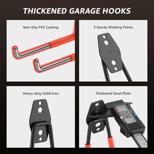 Heavy Duty Garage Hooks for Storage & Hanging Items, 30-Pack - color: 30-Pack Set Orange