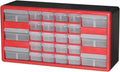 Akro-Mils 26-Drawer Plastic Storage Cabinet, 20"W x 6"D x 10"H, Red - color: Red, size: 26 Drawer, style: 1 Pack