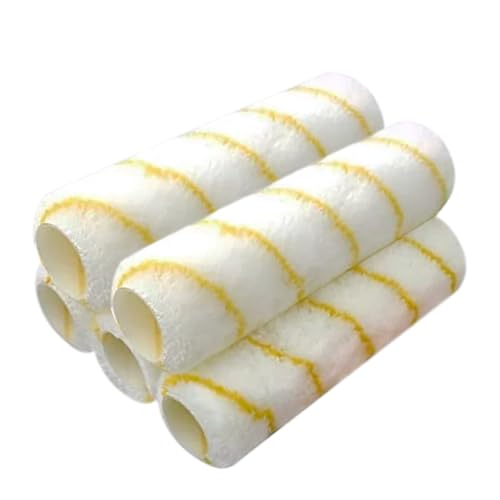 Pro Grade Paint Roller Covers, 9 Inch, 1/2 Inch Microfiber Nap, 5 Pack