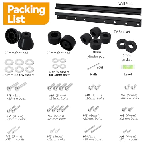 No Stud TV Wall Mount for 12-55 inch TVs, No Drill TV Mount - size: Fits 12-55 Inch TVs up to 100 lbs