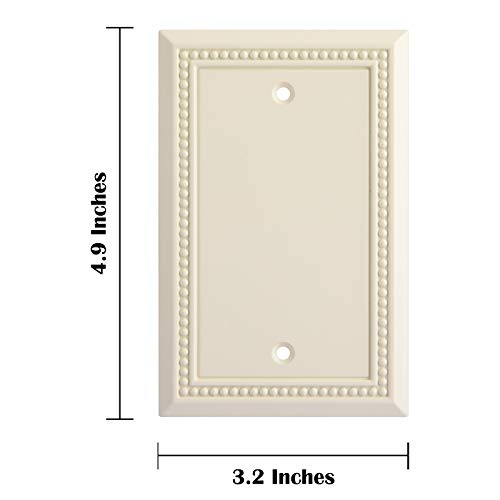 Henne Bery Sunken Pearls Heavy Duty Switch Plate/Wall Plate/Outlet Cover (Single Blank 2PK, Light Almond - color: Light Almond, size: Single Blank 2PK