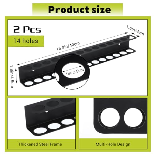 2 Pcs Screwdriver Plier Organizer Wall Mount, Screwdriver Rack, Metal Plier Holder Utility Tool Holder Organizers and Storage Rack for Garage Workshop Workbench Tool Chest Cart