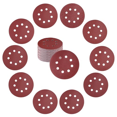 WORKPRO Sanding Discs Set, 5-Inch 8-Hole Hook and Loop, 50 Pack - style: 50PCS 5 Inch Assort Grit