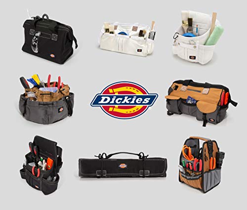 Dickies 8-Pocket Tool Belt/Utility Pouch, Adjustable 2-Inch Belt, Durable Canvas Construction, Puncture-Resistant Liner, Black - color: Black