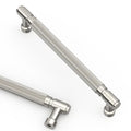 Asidrama 10 Pack Brushed Satin Nickel Cabinet Handles Cabinet Pulls Knurled Kitchen Cabinet Handles, Cabinet Pulls Kitchen Cabinet Hardware for Cupboard Drawer Pulls - color: Brushed Satin Nickel, size: 6.3" Hole Center, style: 10 Pack