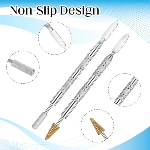 Double-Headed Stainless Steel Leather Edge Paint Roller, 2 PCS Leather Edge Dye Pen, Colorful Edges Roller Applicator Pen Printing Tool Leathers Working Tools Oil Paint Rollers for Dyeing DIY Craft