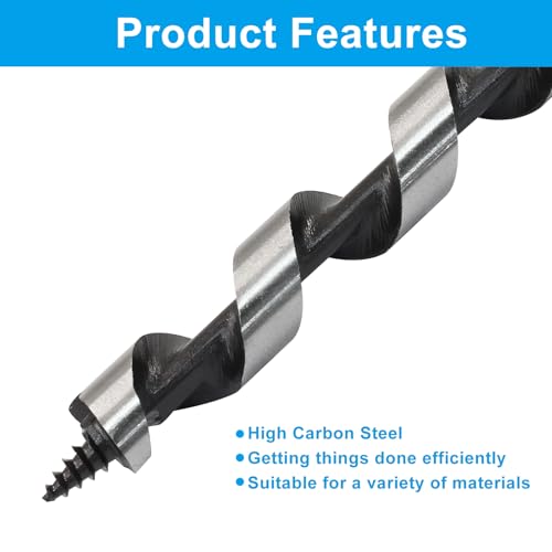 1/2 Inch Wood Auger Drill Bit 12 Inch Long Hex Shank for Hardwood - size: 1/2 x 12 Inch