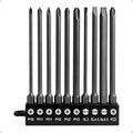 Impact Rated Screwdriver Bit Set, 4" Extended Long Magnetic Power Bits, Premium S2 Steel, Shock-Absorbing Design, 1/4" Hex Shank for Power Drill & Impact Driver (4 Inch PH+SL+PZ) - size: 4 Inch PH+SL+PZ