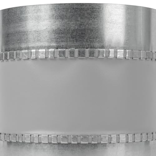 Repa Market 6" Inch Flexible Vibration And Noise Reducing Coupler - Female Fit Duct Connector – Galvanized Steel Coupling for Joining Two Male Duct Fittings – HVAC Ventilation Inline Joint - size: 6" Inch