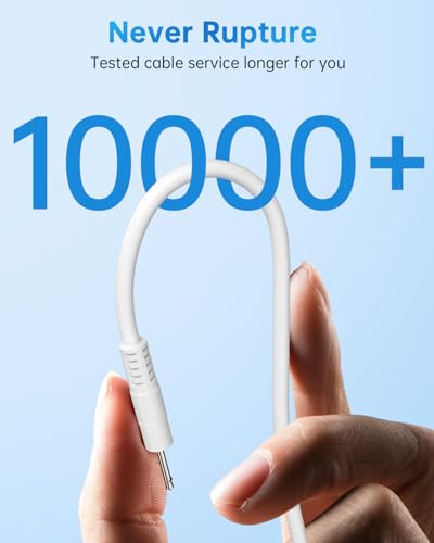 littlelucky 6mm Magnetic and 2.5mm DC Replacement Cable Set with A-Adapter - color: White-Set-6mm