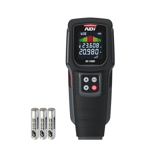 NDI Stud Finder Wall Scanner Leaser distancce Meter 5 in 1 Electronic Stud Detector HD LCD Display & Audible Alarm, for the Center and Edge of Wood AC Wire Metal Studs Joist Pipe