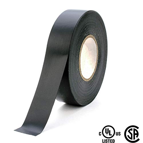 Xtricity Vinyl Black Electrical Tape 3/4" x 66 Ft for Electrical Insulation - color: Black, size: 1 Pack