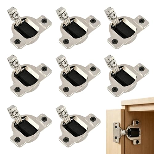 8 Pack Cabinet Hinges Compatible with Blum 30.310-11.02, 110 Degree Screw On Compact 33, Self Quick Closing Door Hinges Include Screwdriver and 16 Wood Screws, No Mounting Plate