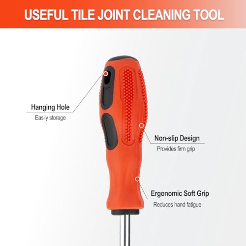 Grout Removal Tool with 3 Replacement Carbide Tip, Grout Remover