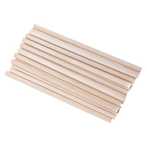 Wooden Dowel Rods 3/8"x10" Unfinished Solid Wood (18PCS,9.5 x 254mm)