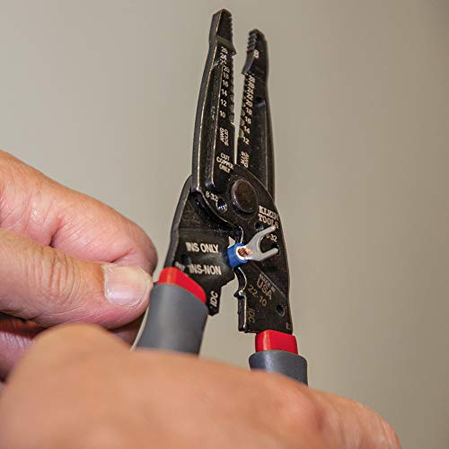 Klein Tools 1019 Klein Kurve Wire Stripper / Crimper / Cutter, Made in USA, Cutting / Crimping / Stripping Tool for B and IDC Connectors, Terminals, More
