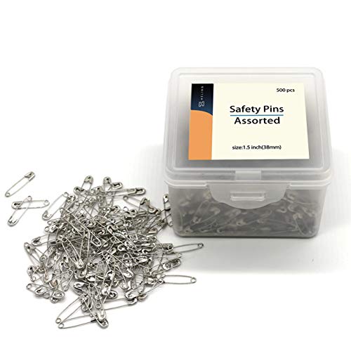 1.5Inch/38mm Safety Pins Bulk (38mm-500pcs) - color: 38mm-500pcs