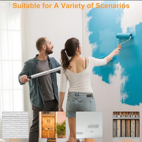 Leshein Paint Roller Kit with Extension Pole, Paint Brushes Set for Walls