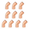 10 Piece EFIELD 1/2" C X C Copper 45 Degree Short Turn Elbow - size: 1/2"x1/2", style: 45 Degree