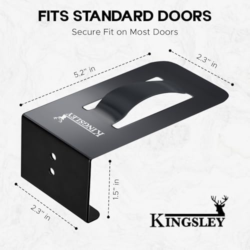 Kingsley KL-180 Over-The-Door Lockbox Bracket – Black Metal Key Lock Box Holder