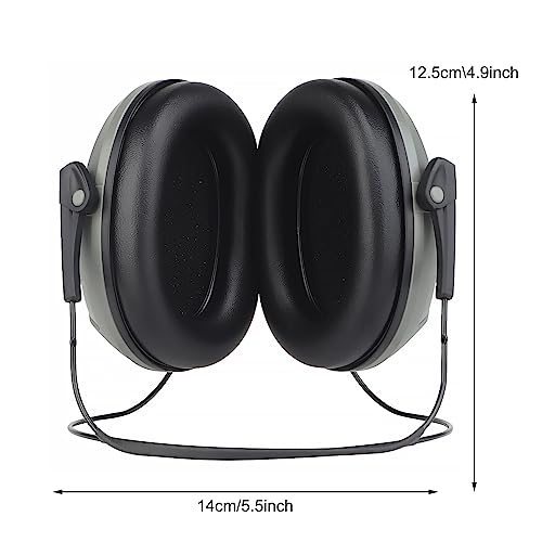 Tactical Shooting Earmuffs,Rear Mounted Noise Cancelling Headphones for Tactical Games, Construction Site, Hunting - color: Grey