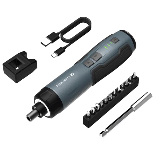 iFu Cordless Electric Screwdriver Kit, 3-Speed 3.5N.m Power Tool