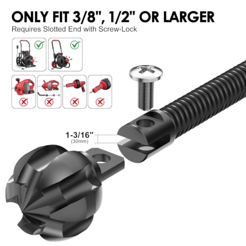 POPULO Root Killer, Drain Snake Attachment, Multi Cutter For 1.5-3'' Pipes - style: 1 - Piece