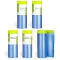 Tangibay Pre-Taped Masking Film for Painting - 44" x 66' Painters Plastic Sheeting with Automotive Paint Tape and Drape for Covering Cars, Walls, Windows and Furniture Protection (5 Rolls) - size: 5 Rolls: 44"