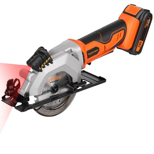 Yunirvana Mini Circular Saw, 20V 3400RPM Professional Cordless Circular Saw - style: 2.0Ah Circular Saw