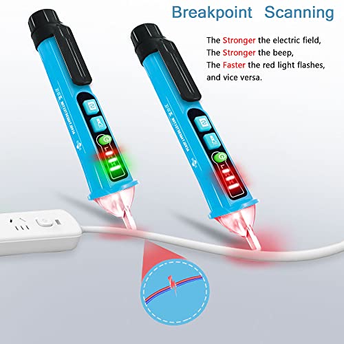 Non Contact Voltage Tester(Light Blue) - color: Light Blue Voltage test pen