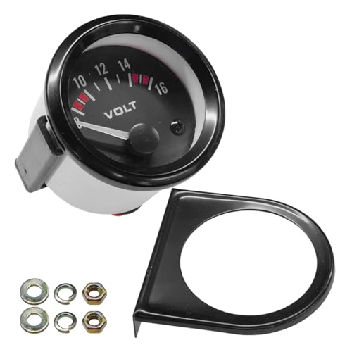 12V Car Voltmeter 2" 52MM Voltage Gauge Meter, Digital Automotive Voltmeter, Universal LED Light Electrical Vehicle Voltage Meter Gauge with Measure Range 8-16V