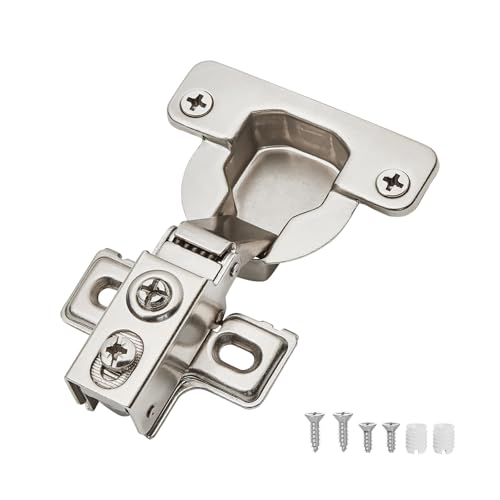 6 Pack 1-1/4 Inch Soft Close Cabinet Hinges – 40mm Cup Diameter, 95° Opening, 3-Way Self-Closing, Concealed Hinges for Face Frame Doors, Special Design, Includes Screws