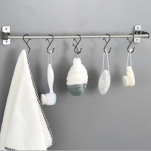 Waitkey 16 Pack S Hooks for Hanging, 3.5 inch Heavy Duty Metal S Hooks with Safety Buckle S Shaped Hooks Pot Rack Closet Hooks for Hanging Plants, Clothes, Kitchen Utensil, Pots, Pans, Bags (Black) - color: Black, size: 16 Pack
