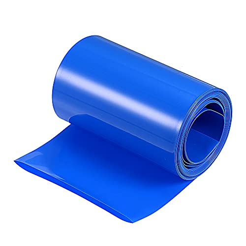 MECCANIXITY Battery Wrap PVC Heat Shrink Tubing 50mm Dia 80mm Flat 10 Feet(3meters) Blue Good Insulation for Battery Pack - color: Blue, size: 50mmx80mmx3m