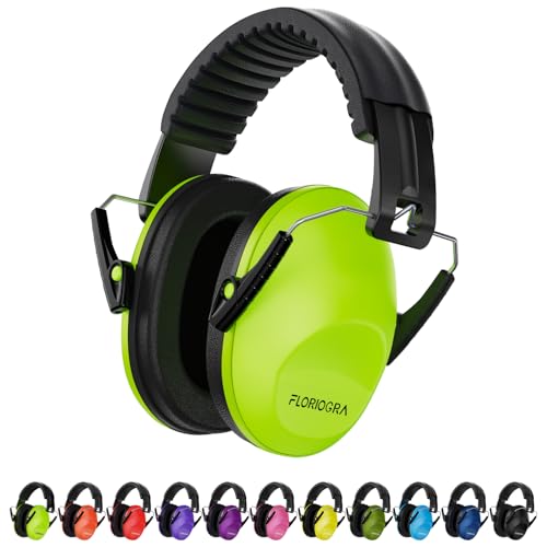 Floriogra Noise Cancelling Headphones for Kids/Toddler 28dB SNR Ear Muffs - color: Green