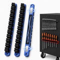 Heavy Duty Magnetic Screwdriver & Wrench Organizer, 36 Slot Tool Holder - color: Blue, size: 36-Slot