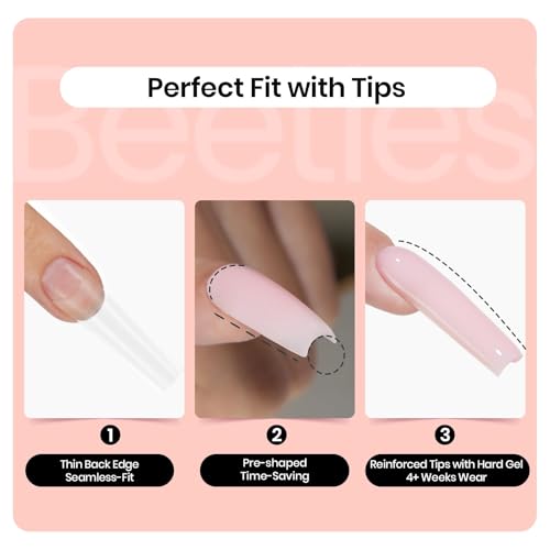 Beetles Hard Gel for Nails Kit,3 Colors Clear Nude Jelly White Sculpted Gel - color: Classic Neutral 3-Color Kit