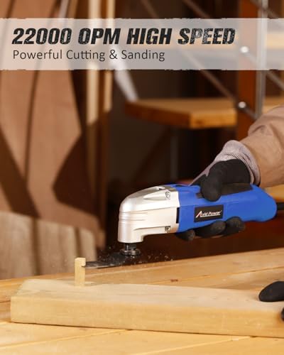 AVID POWER Oscillating Tool 3°Oscillation Angle 22,000 OPM Oscillating Saw - color: Blue