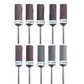10 Pcs 3/32" Shank Mixed Grit Sandpaper Rolls Sanding Drum Set