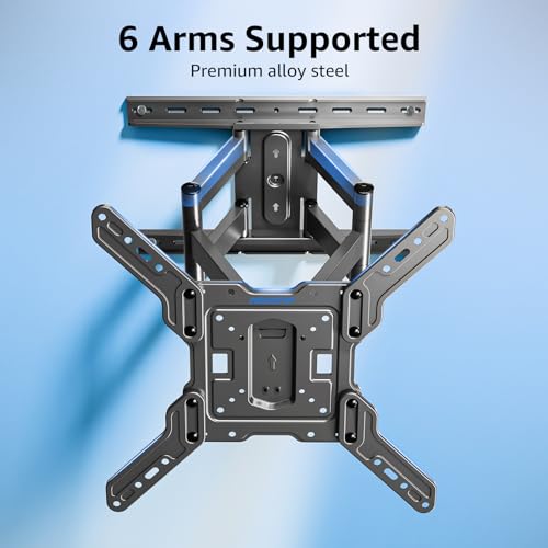 MOUNTUP Ultra Slim Full Motion TV Wall Mount, 1.3" Thin Low Profile TV Bracket for 26-60" LED OLED QLED TVs,Smooth Swivel Tilt Extension,Max Vesa 400x400mm,Up to 88lbs,Fits Single 12" 16" Studs,MU0062 - size: Ultra Slim TV Mount
